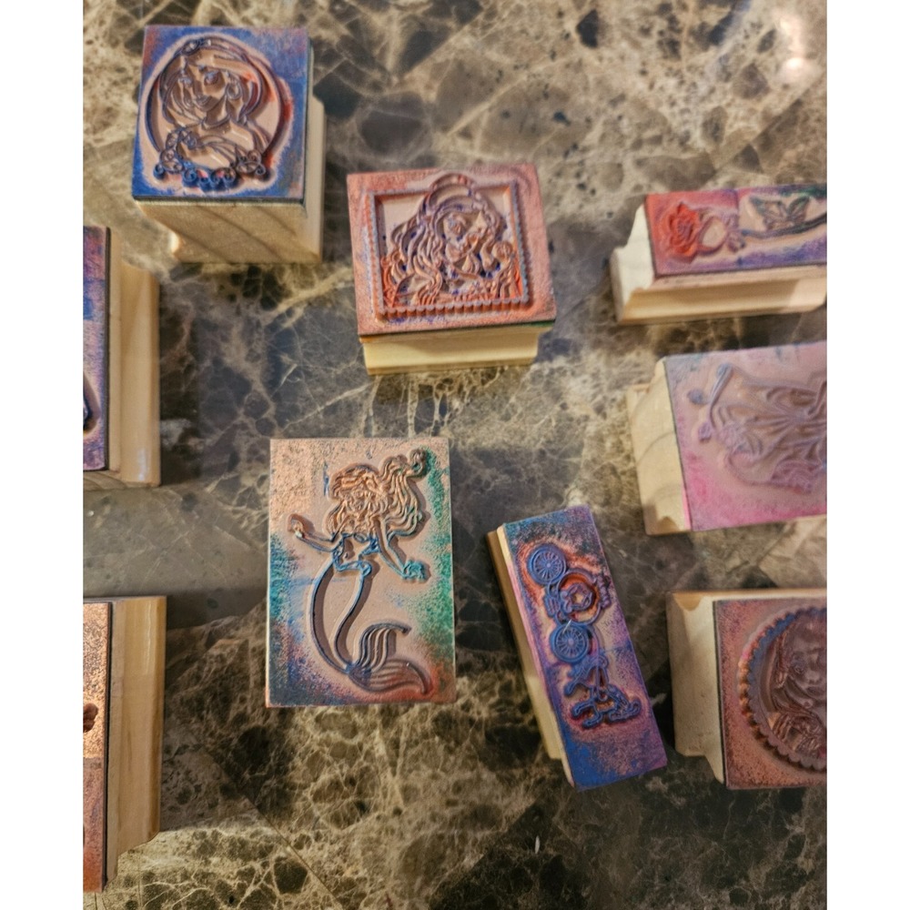 Wooden Disney Princess Rubber Stamps: Melissa & Doug Lot of‎ 9 - Picture 9 of 10